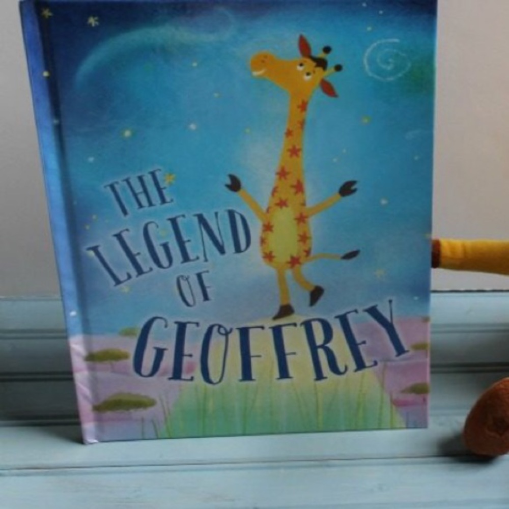 Exclusive Geoffrey the Giraffe book.